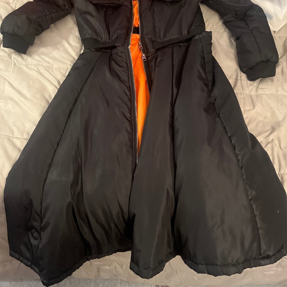 Black 2 piece  flight jacket with a flare